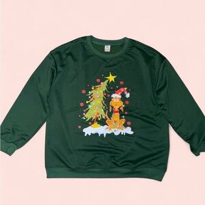 Women’s Christmas 🎄 Long Sleeve Round Neck Sweatshirt Size XL, Dark Green - NEW